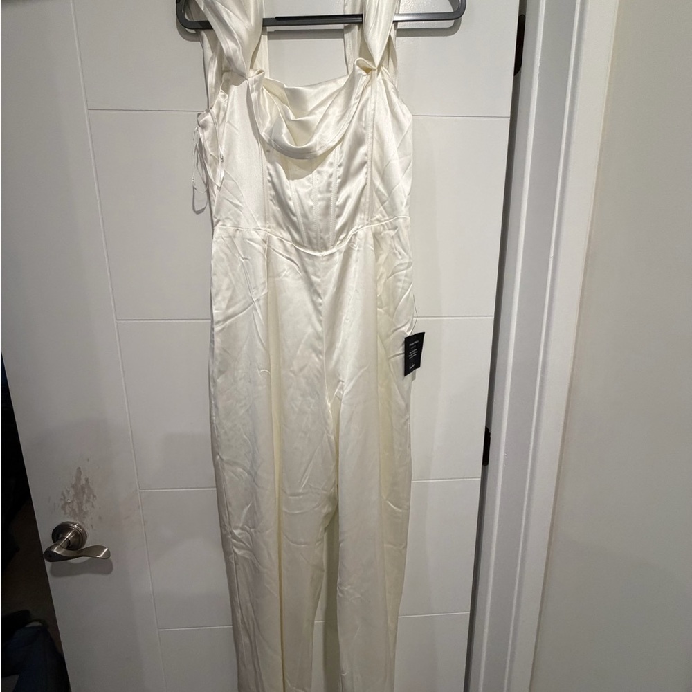 Lulu's Cream Jumpsuit